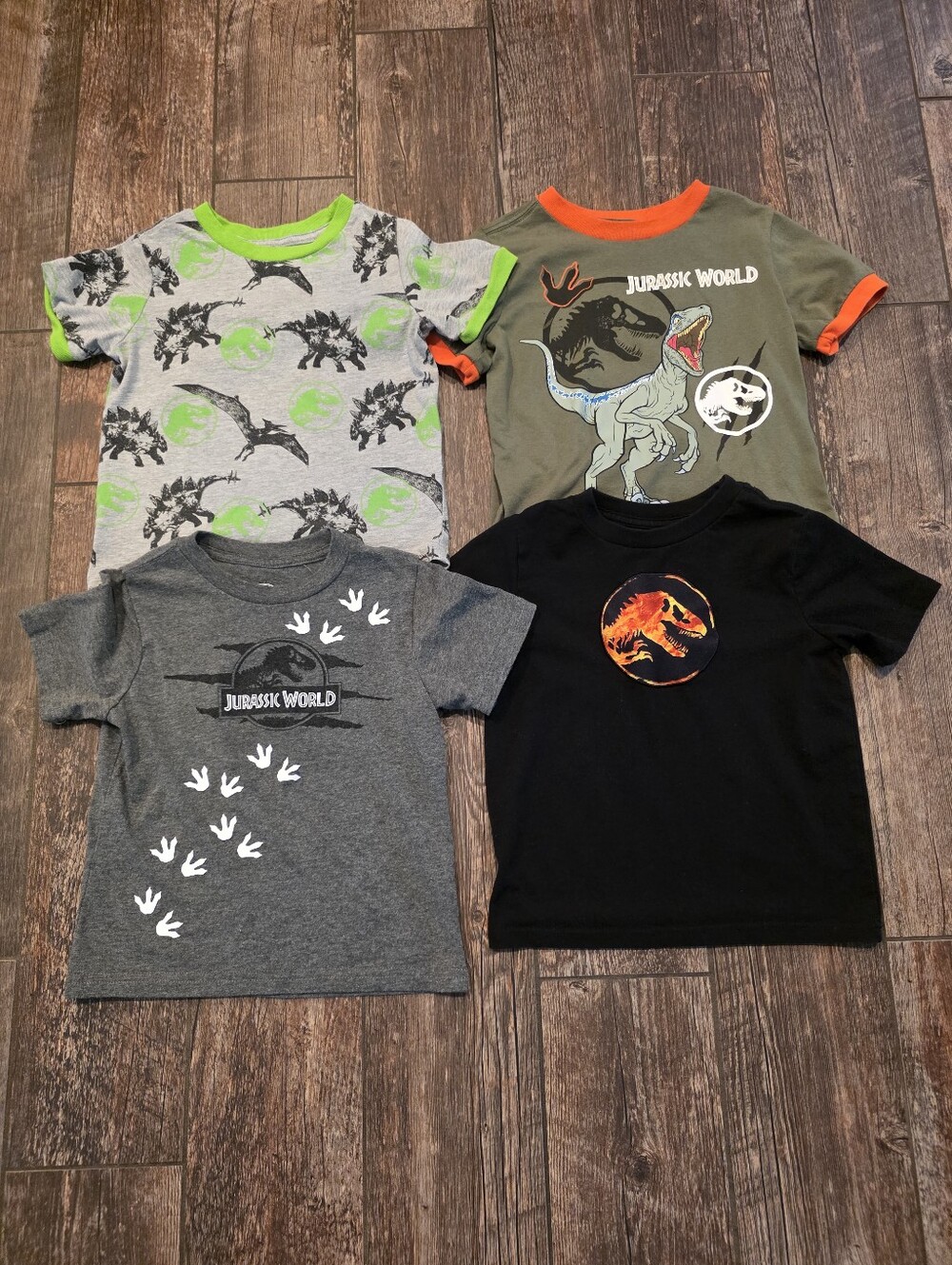 Four (4) Jurassic Park 4T Tops